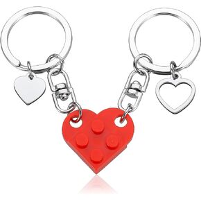 VANLOVEMAC Valentines Day Gifts for Him Her Couples Matching Heart Keychain