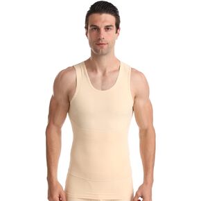 BaronHong Mens Compression Chest Binder Shirt Slimming Body Shaper Vest Workout Tank Tops Abs Abdomen Undershirts