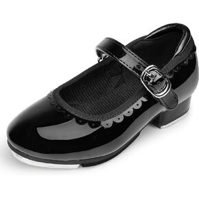 Stelle Girls Tap Shoes PU Leather Toddler Dance Shoes Lace Tap Shoes (Toddler/Little Kid/Big Kid)