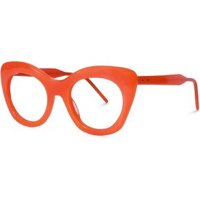 Vooglam Cat Eye Orange Blue Light Blocking Glasses for Women Trisha OA01451-01