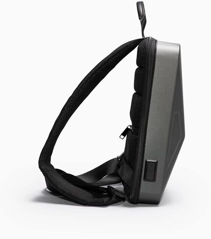 Cybersling Messenger Bag 7L (Gray) - Versatile Crossbody/Sling/Backpack USB Charging, Passcode Lock, Water-Resistant Material, & Comfortable Back Panel, Daily Carry & Travel, For Men & Women in Saudi Arabia