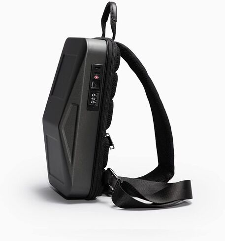 Cybersling Messenger Bag 7L (Gray) - Versatile Crossbody/Sling/Backpack USB Charging, Passcode Lock, Water-Resistant Material, & Comfortable Back Panel, Daily Carry & Travel, For Men & Women in Saudi Arabia