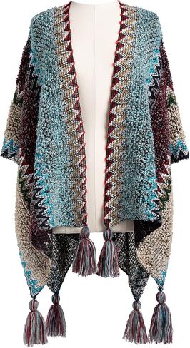DEMDACO Zigzag Boucle One Size Fits Most Acrylic Kimono Shawl in Saudi Arabia
