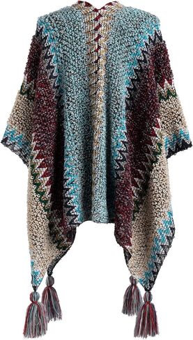 DEMDACO Zigzag Boucle One Size Fits Most Acrylic Kimono Shawl in Saudi Arabia
