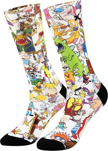 Odd Sox, 90's Squad Nickelodeon Cartoon, Fun Cute Socks for Women, 5-10 in Saudi Arabia