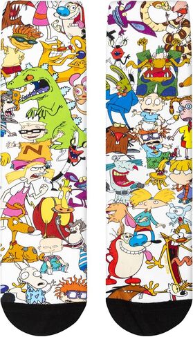 Odd Sox, 90's Squad Nickelodeon Cartoon, Fun Cute Socks for Women, 5-10 in Saudi Arabia