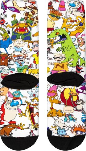 Odd Sox, 90's Squad Nickelodeon Cartoon, Fun Cute Socks for Women, 5-10 in Saudi Arabia