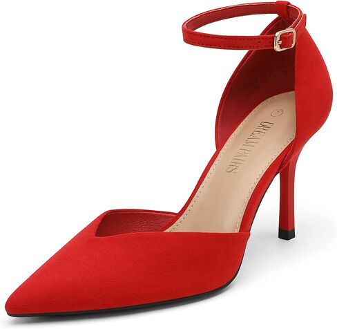 DREAM PAIRS Women’s High Heels Strappy Closed Toe Stiletto Ankle Strap Pointed Toe D'Orsay Heel Dress Wedding Party Pumps Shoes in Saudi Arabia