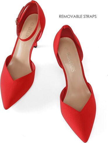DREAM PAIRS Women’s High Heels Strappy Closed Toe Stiletto Ankle Strap Pointed Toe D'Orsay Heel Dress Wedding Party Pumps Shoes in Saudi Arabia