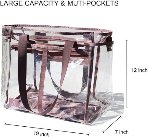 Clear Weekender Bag Overnight Stadium Travel Shoulder Bag Carry-on Duffel Beach Tote Luggage in Kuwait