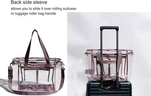 Clear Weekender Bag Overnight Stadium Travel Shoulder Bag Carry-on Duffel Beach Tote Luggage in Kuwait