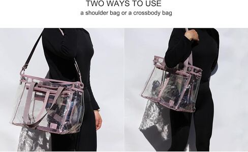 Clear Weekender Bag Overnight Stadium Travel Shoulder Bag Carry-on Duffel Beach Tote Luggage in Kuwait