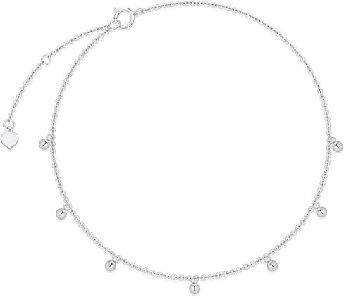 SISGEM Real 14k Gold Bracelet for Women, Tiny Ball Chain Wrist Jewelry Gift for Her, 6.8-8.3 Inch in Saudi Arabia