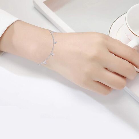 SISGEM Real 14k Gold Bracelet for Women, Tiny Ball Chain Wrist Jewelry Gift for Her, 6.8-8.3 Inch in Saudi Arabia