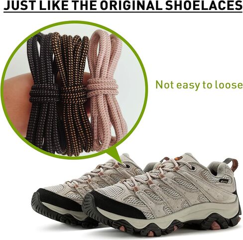 NDTEZUGT 13/64'' Original Round Shoelaces for Boot, Boot Shoe Laces Strings Replacement Laces for Merrell Hiking Shoe in Saudi Arabia