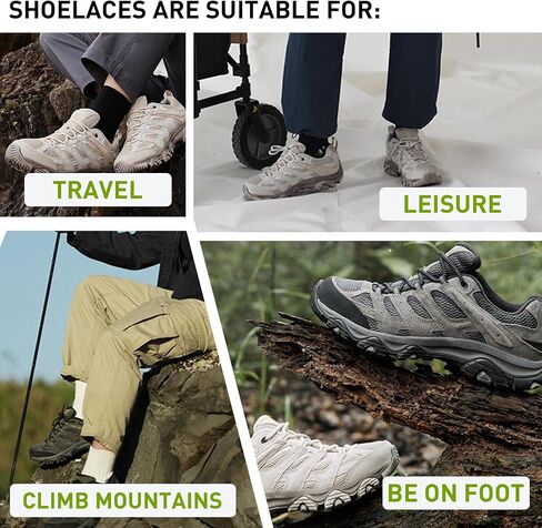 NDTEZUGT 13/64'' Original Round Shoelaces for Boot, Boot Shoe Laces Strings Replacement Laces for Merrell Hiking Shoe in Saudi Arabia