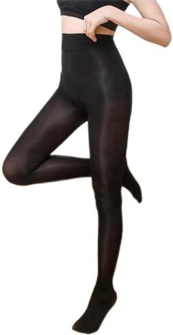 Black Plus Size Women's Shiny Sheer Tights High Waist Silk Comfort Stockings Oil Shimmery Nylons Pantyhose in Saudi Arabia