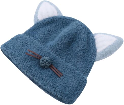 قبعات شتوية دافئة بآذان القطط للفتيات الصغيرات والأولاد والرضع قبعة صغيرة لطيفة in Kuwait