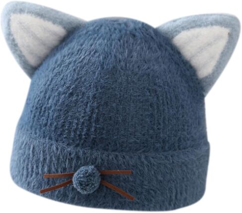 قبعات شتوية دافئة بآذان القطط للفتيات الصغيرات والأولاد والرضع قبعة صغيرة لطيفة in Kuwait