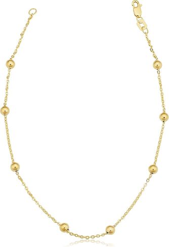 14k Yellow Gold Filled Satellite Ankle Bracelet Anklet Jewelry for Women (4 mm beads, 10 inch) in Saudi Arabia