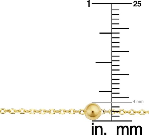 14k Yellow Gold Filled Satellite Ankle Bracelet Anklet Jewelry for Women (4 mm beads, 10 inch) in Saudi Arabia