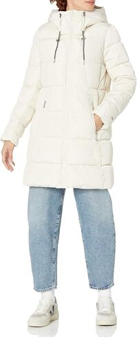TOMMY HILFIGER Women's Solid Puffer Hooded Long Jacket in Saudi Arabia