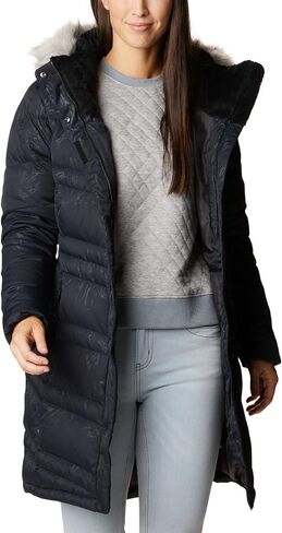 Columbia Women's Catherine Creek Mid Down Jacket, Black Aurelian Emboss, X-Small in Saudi Arabia