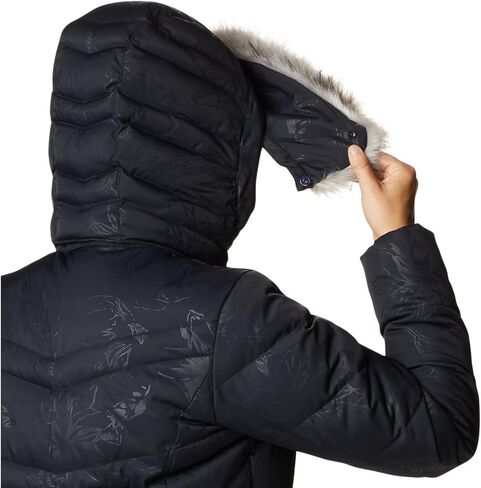 Columbia Women's Catherine Creek Mid Down Jacket, Black Aurelian Emboss, X-Small in Saudi Arabia