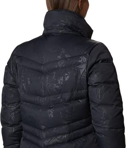 Columbia Women's Catherine Creek Mid Down Jacket, Black Aurelian Emboss, X-Small in Saudi Arabia