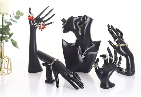 مجموعة من 3 قطع من تمثال عرض المجوهرات من بابينيمو وصندوق مجوهرات مع سطح زجاجي in Kuwait