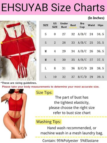 EHSUYAB 3PC Womens Mesh Lingerie Set, Removable Choker, Sheer Bra And Panty in Saudi Arabia