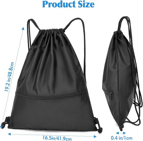 شنطة ظهر برباط سحب من تيسو، شنطة برباط مع جيوب، شنطة ظهر برباط سحب للرجال والنساء، شنطة صالة الالعاب الرياضية الرياضية والتمارين الرياضية والجمباز in Kuwait