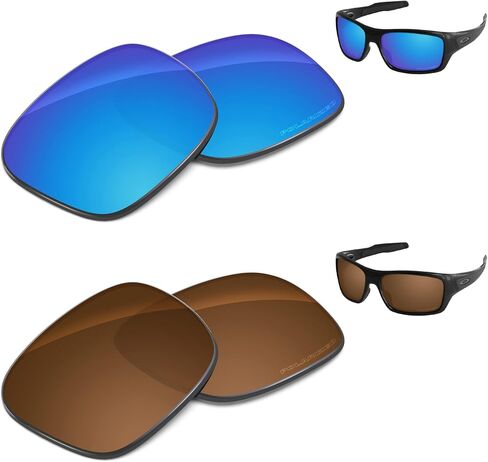 Performance Replacement Lenses Compatible with Oakley Turbine OO9263 Polarized Etched in Saudi Arabia