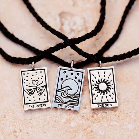 Pura Vida Bracelet Silver Tarot Charm Bracelet - Adjustable Bracelet with Waterproof Band, String Bracelet for Women - Stackable Bracelets for Teen Girls, Handmade Bracelets for Teens in Kuwait