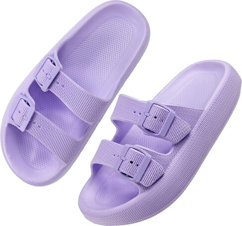 BenSorts Pillow Sandals for Women Men Thick Sole Adjustable Buckles EVA | Cushioned Slides, Cloud-like softness, Foot Pain Relief, Quick Drying in Saudi Arabia
