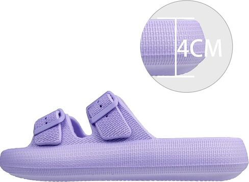 BenSorts Pillow Sandals for Women Men Thick Sole Adjustable Buckles EVA | Cushioned Slides, Cloud-like softness, Foot Pain Relief, Quick Drying in Saudi Arabia