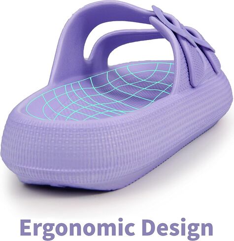 BenSorts Pillow Sandals for Women Men Thick Sole Adjustable Buckles EVA | Cushioned Slides, Cloud-like softness, Foot Pain Relief, Quick Drying in Saudi Arabia