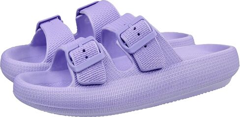 BenSorts Pillow Sandals for Women Men Thick Sole Adjustable Buckles EVA | Cushioned Slides, Cloud-like softness, Foot Pain Relief, Quick Drying in Saudi Arabia