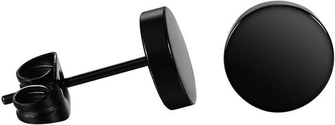 14 pairs of stainless steel earrings for men and women, multi piece anti allergic Huggie small ring earring set, exquisite black silver cubic zirconia cartilage earring hoop in Saudi Arabia