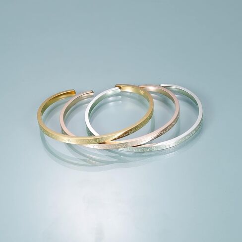 مجموعة قلادة Ayatul Kursi Cuff Allah من الذهب الوردي، قلادة سوار Ayatul Kursi للنساء مجوهرات إسلامية مجوهرات عربية للنساء in Kuwait