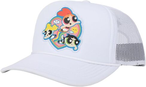 Bioworld Powerpuff Girls Women's Mesh Trucker Hat White in Saudi Arabia