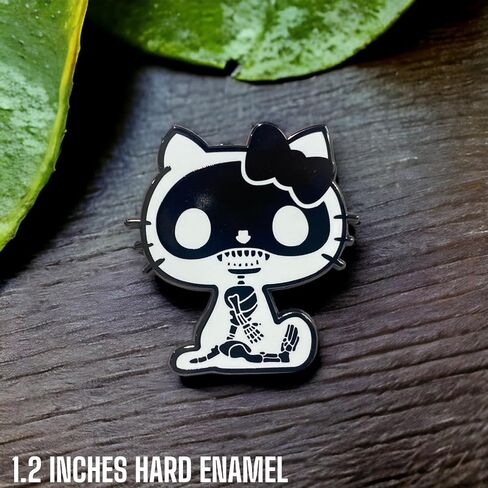 Skeleton Cat Pin Enamel Skeleton Pins X-Ray Pins X-Ray Cat Enamel Badge Reel Pin Cute Radiology Pin Halloween Pins Ghost Cat Pins Ghost Pins Cat Kitty Pins in Saudi Arabia