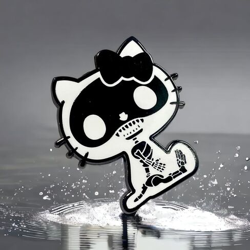 Skeleton Cat Pin Enamel Skeleton Pins X-Ray Pins X-Ray Cat Enamel Badge Reel Pin Cute Radiology Pin Halloween Pins Ghost Cat Pins Ghost Pins Cat Kitty Pins in Saudi Arabia