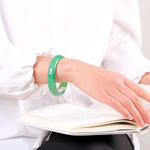 LIU'S TUNG Natural Agate Bangle Bracelet for Women Girls Birthstone Gemstone Bangle Bracelet Handmade with certificate of authenticity in Kuwait