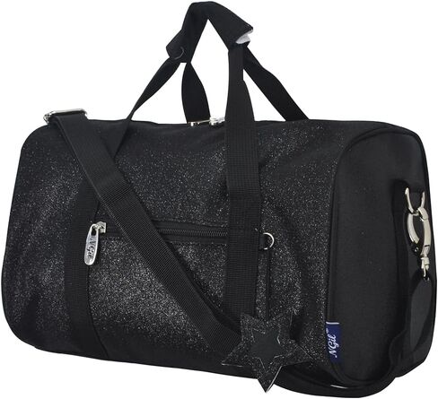 NGIL Super Star Duffle Bag, Dance Bag & Travel Bag for Sports, Gymnastics and Ballet with Adjustable Strap, Zippers, Pockets, Dance Bag (Glitter-Black) in Kuwait