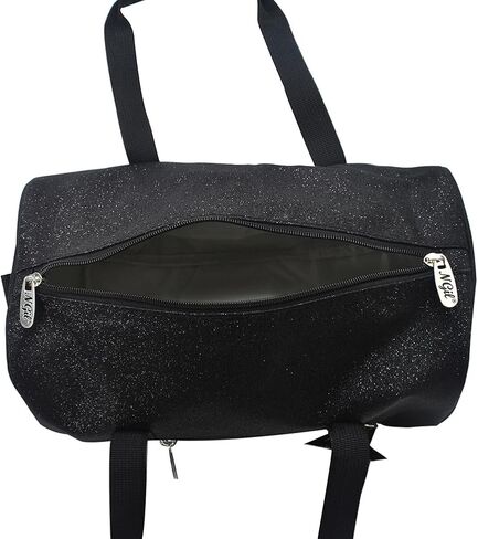 NGIL Super Star Duffle Bag, Dance Bag & Travel Bag for Sports, Gymnastics and Ballet with Adjustable Strap, Zippers, Pockets, Dance Bag (Glitter-Black) in Kuwait