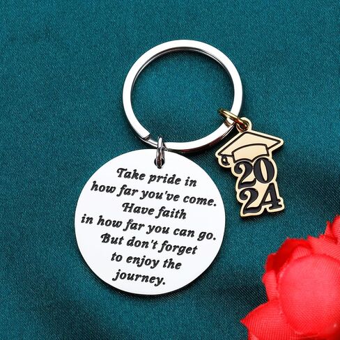Class of 2024 Graduation Keychains Gifts for Seniors 2024 High School College Medical Student Inspirational 2024 Grad Gifts for Her Him Boys Girls Women Men Master Gifts for Nurse Mom to Son Daughter in Saudi Arabia