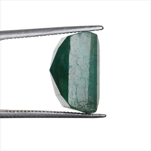 GEMHUB 3.95 Ct. Natural Green Emerald Egl Certified Loose Gemstone - for Pendant/Ring/Necklace AO-481 in Saudi Arabia