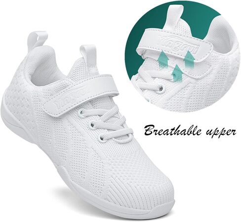 أحذية kkdom للشباب البنات باللون الأبيض للتشجيع، أحذية رياضية للرقص الرياضي، أحذية رياضية للتنس، أحذية رياضية للتشجيع in Kuwait