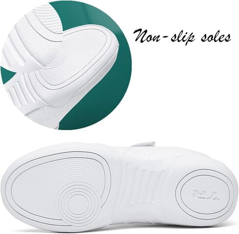 أحذية kkdom للشباب البنات باللون الأبيض للتشجيع، أحذية رياضية للرقص الرياضي، أحذية رياضية للتنس، أحذية رياضية للتشجيع in Kuwait